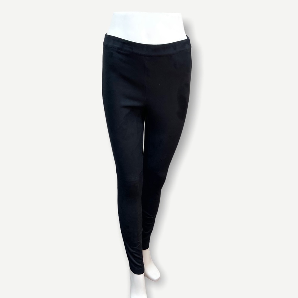 T TAHARI faux suede legging pant small‎